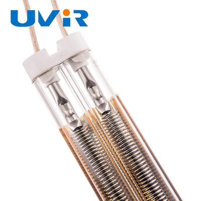 ভালো দাম 415V 2500W মিডিয়াম ওয়েভ আইআর ল্যাম্প গোল্ড লেপযুক্ত কোয়ার্টজ হিটার টিউব অনলাইন