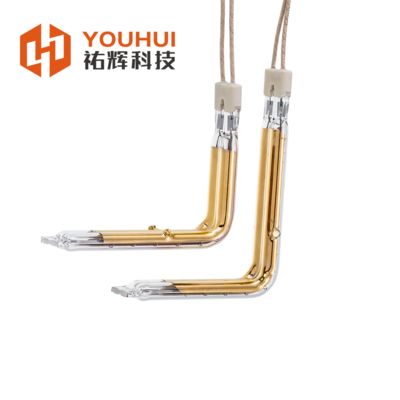 ভালো দাম L Shape Gold Coated Infrared Heating Element Tube with Visible Light Transmission >93% and UV Light Transmission >85% for Industrial Applications অনলাইন