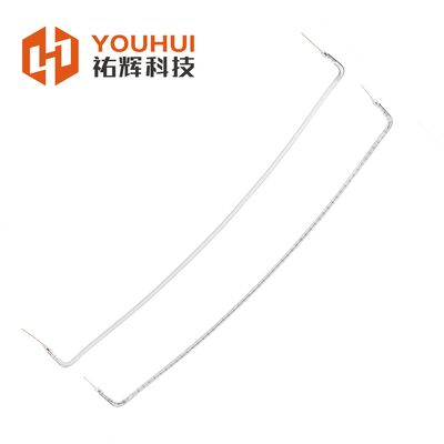 অপ্টিমাল ইনফ্রারেড গরম করার জন্য 10000-20000 ঘন্টা জীবনকাল এবং 1100-2600 °C ফিলামেন্ট তাপমাত্রা সহ সাদা লেপযুক্ত হ্যালোজেন হিটিং ল্যাম্প