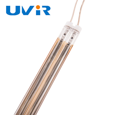 2500w মিডিয়াম ওয়েভ স্ট্রেইট ইনফ্রারেড লাইট 415v গোল্ড প্লেটেড হিটিং টিউব